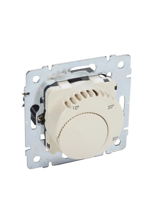 LEGRAND Einsatz Raumthermostat Wechselkontakt Fa rbe: Mandelweiß