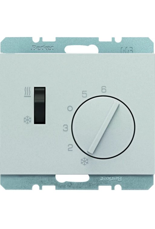 BERKER K.5 Raumtemperaturregler für Heizen/Kühlen 2-Kreis Aluminium