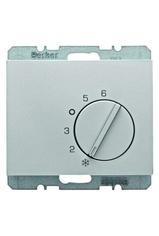 BERKER K.5 Raumtemperaturregler mit Zentralstück 230 V Aluminium