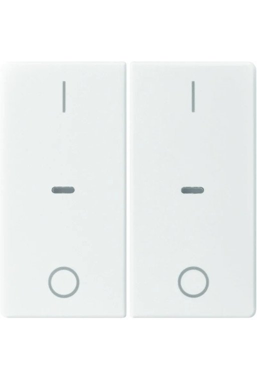 BERKER KNX Q.x Abdeckung für Tastsensor Modul mit I/O Symbol 2fach polarweiß s.
