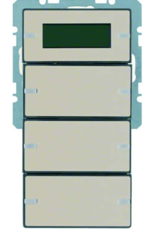 BERKER KNX Q.x Tastsensor 3fach mit RTR und Display anthrazit samt