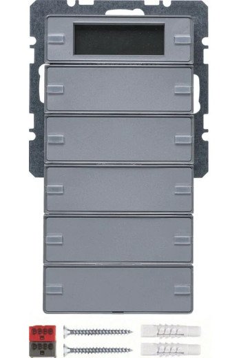 BERKER KNX Q.x Tastsensor 5fach mit RTR und Display alu samt