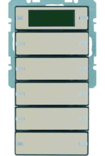 BERKER KNX Q.x Tastsensor 5fach mit RTR und Display anthrazit samt