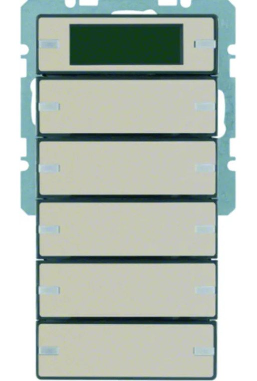 BERKER KNX Q.x Tastsensor 5fach mit RTR und Display anthrazit samt