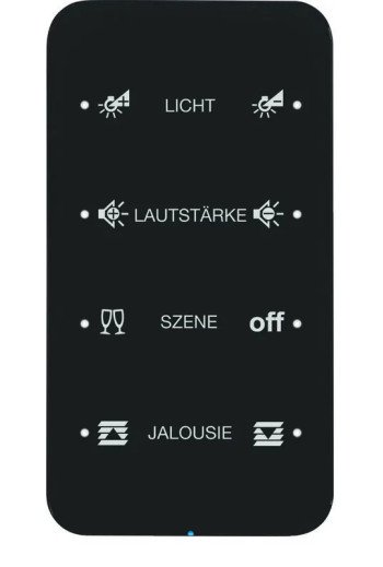 BERKER KNX R.1 Touch Sensor 4fach Komfort Glas schwarz konfiguriert