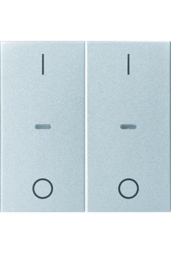 BERKER KNX S.1 Abdeckung für Tastsensor Modul mit I/O Symbol 2fach alu matt