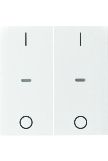 BERKER KNX S.1 Abdeckung für Tastsensor Modul mit I/O Symbol 2fach polarweiß gl.