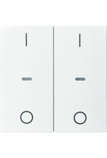 BERKER KNX S.1 Abdeckung für Tastsensor Modul mit I/O Symbol 2fach polarweiß m.