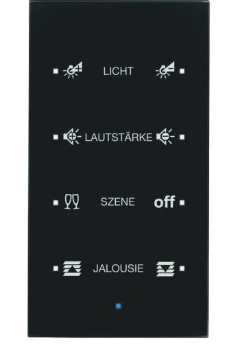 BERKER KNX TS Sensor 4fach Komfort konfiguriert Glas schwarz