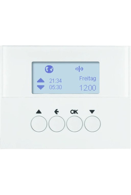 BERKER KNX-Funk K.1 Jalousie-Schaltuhr polarweiß glänzend