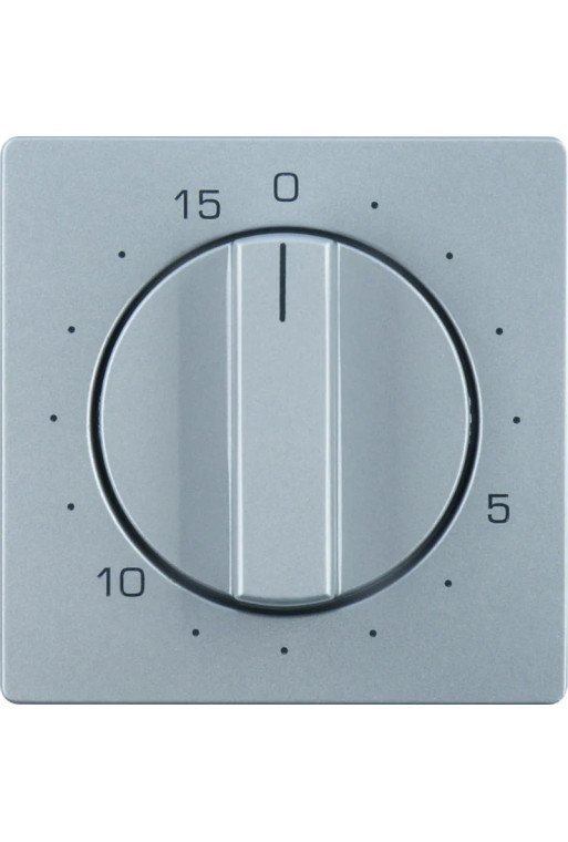 BERKER Q.x Zentralstück für 15 Min. Zeitschaltuhr alu samt