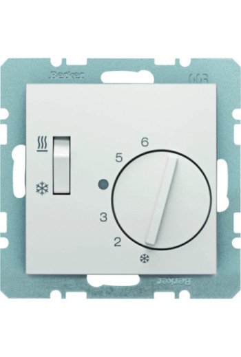 BERKER S.1/B.x Raumtemperaturregler für Wärmepumpen polarweiß matt