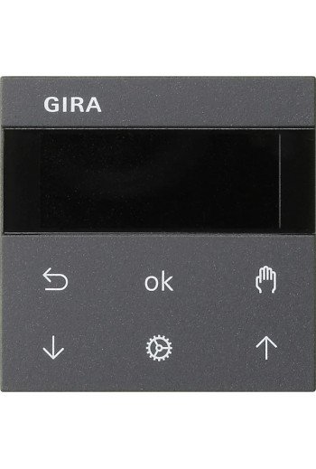 GIRA S3000 Jal.- + Schaltuhr Display System 5 5 Anthrazit