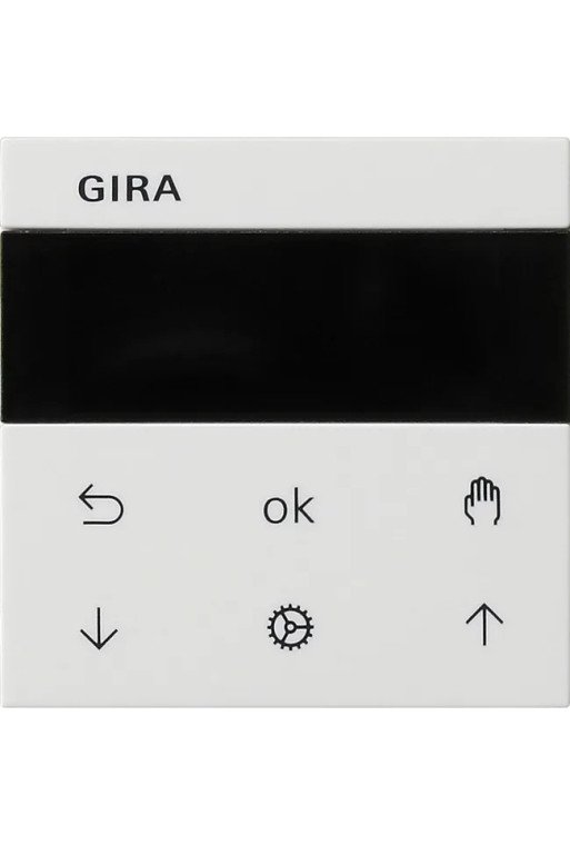 GIRA S3000 Jalousie- und Schaltuhr Display System 55 reinweiß glänzend