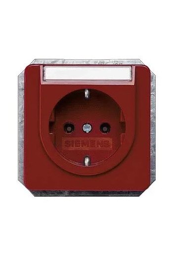 SIEMENS DELTA profil SCHUKO-Steckdose mit Schrif tfeld