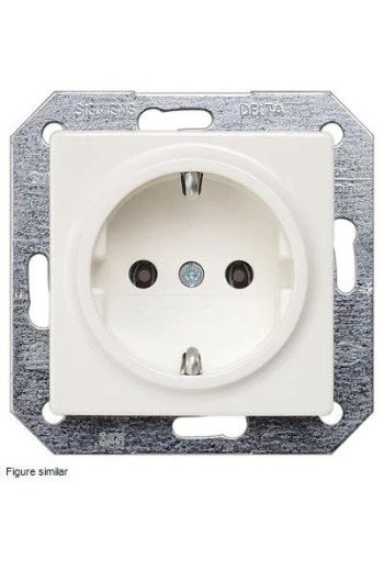 SIEMENS DELTA Schuko-Steckdoseneinsatz 10/16A 25 0V mit Schraubanschlussklemmen 4mm2 f.