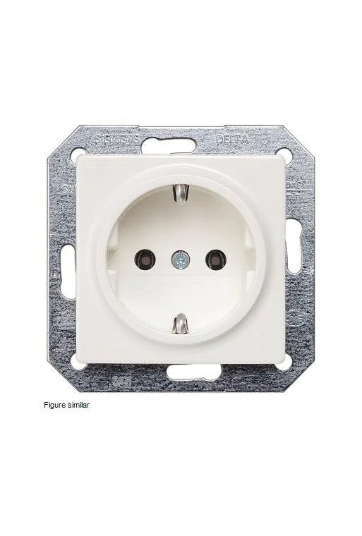 SIEMENS DELTA Schuko-Steckdoseneinsatz 10/16A 25 0V mit Schraubanschlussklemmen 4mm2 f.