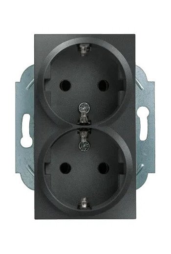 SIEMENS Doppel-Schuko-Steckdose mit erh. BS o. Krallen