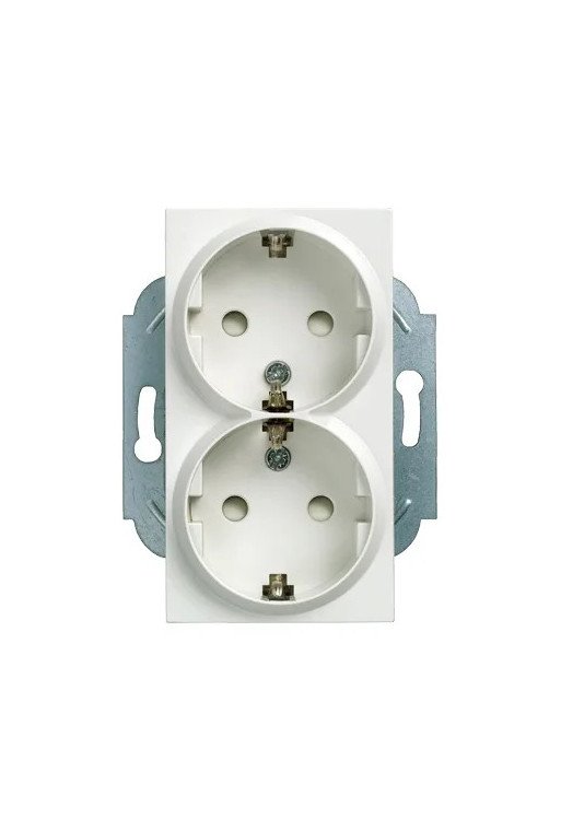 SIEMENS Doppel-Schuko-Steckdose mit erh. BS o. Krallen