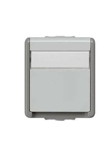 SIEMENS Schuko-Steckdose mit BSF DELTA fläche IP44 AP dunkelgrau/hellgrau