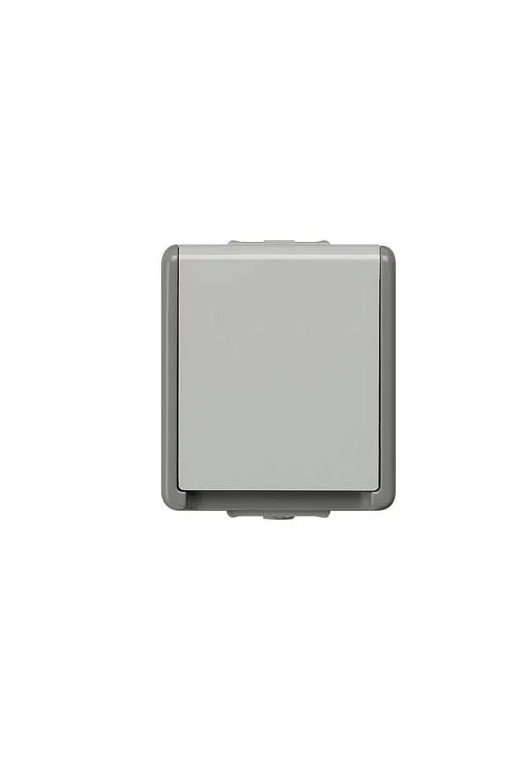 SIEMENS Schuko-Steckdose mit erh. BS DELTA fläche IP44 AP dunkelgrau/hellgrau