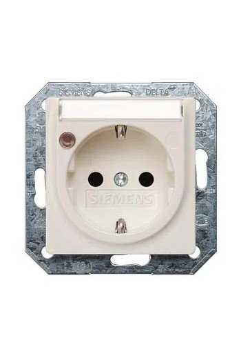 SIEMENS Schuko-Steckdose mit erh.BS.und BSF und Funktionsanz.