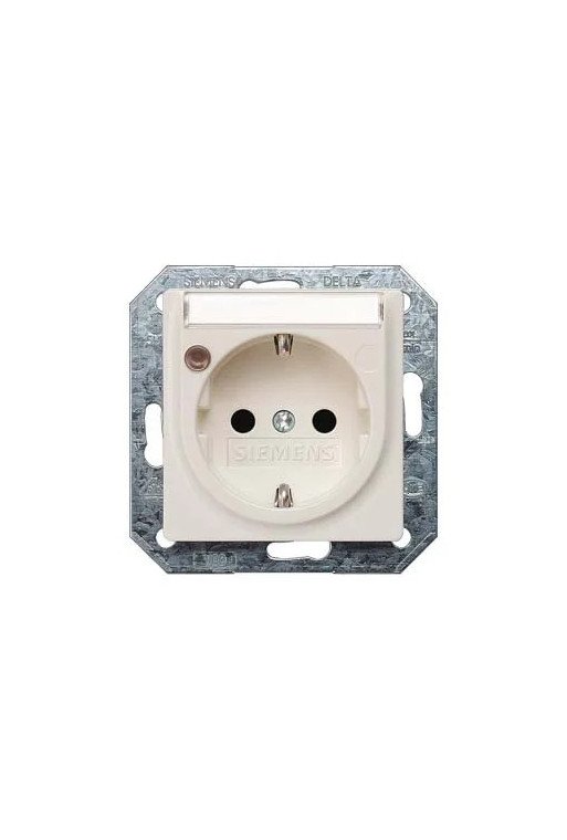SIEMENS Schuko-Steckdose mit erh.BS.und BSF und Funktionsanz.