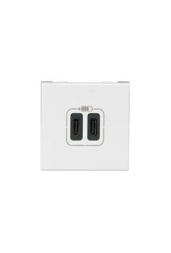 LEGRAND Mosaic 2xusb-C 2-modulig 3A Farbe: Ultra weiß