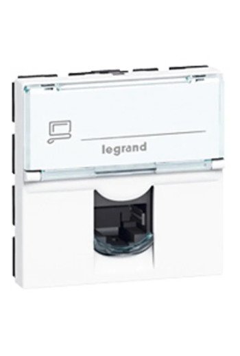 LEGRAND Mosaic Datendose C6 STP 90° 2-modulig we iss