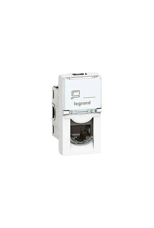 LEGRAND Mosaic Datendose Cat6 UTP 1-m weiss Anti bakteriell