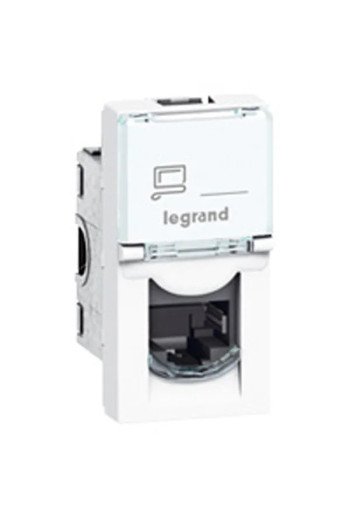 LEGRAND Mosaic Datendose Cat6 UTP 1-modulig weis s