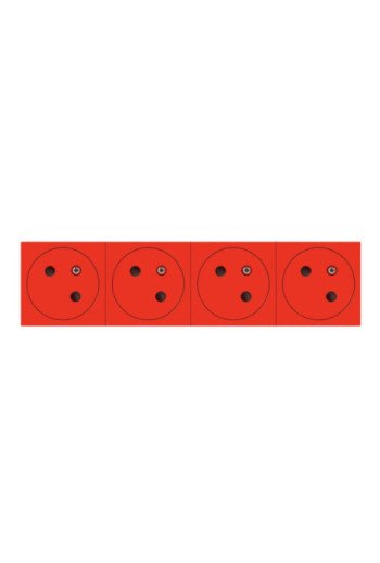 LEGRAND Mosaic Link 4x Steckdose 45° F/B Standar d
