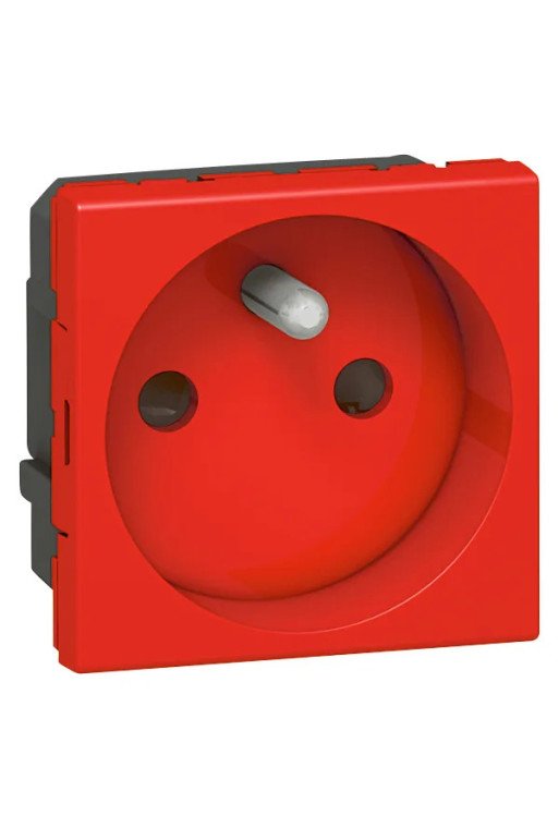 LEGRAND Mosaic Steckdose 2-modulig für Standard Frankreich mit Steckklemmen Farbe: Rot