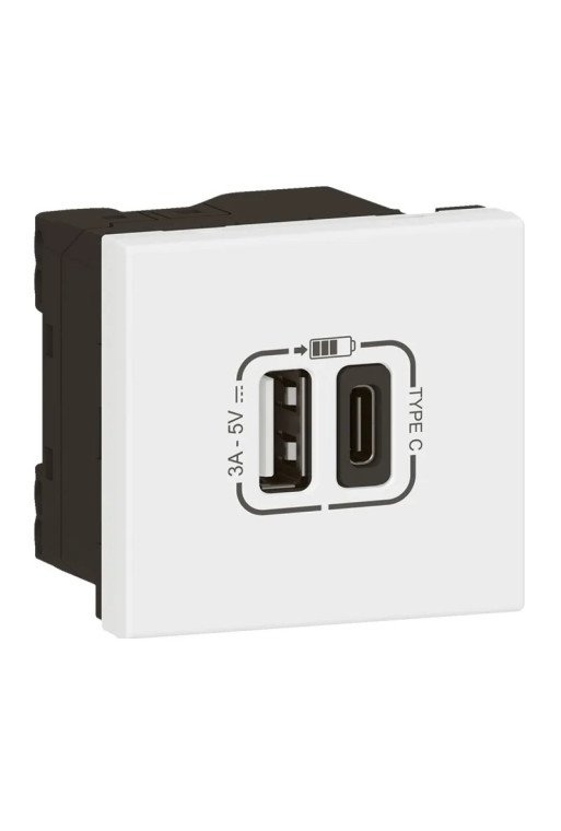 LEGRAND Mosaic USB Typ-A+C LINK Ladesteckdose 2- modulig