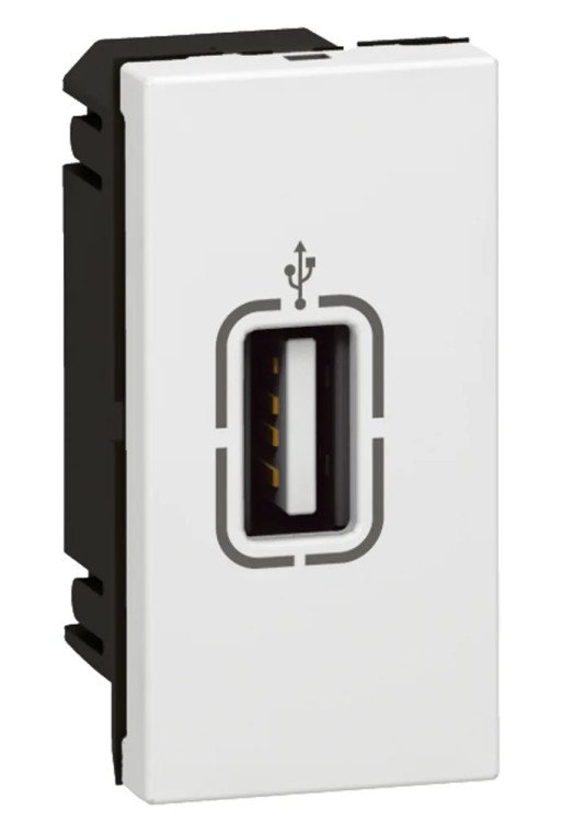 LEGRAND Mosaic USB-Anschlusseinheit 1-modulig Fa rbe: Ultraweiß