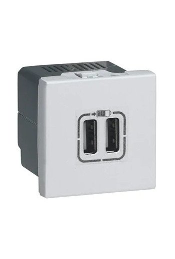 LEGRAND Mosaic USB-Lademodul 2-fach Farbe: Alumi nium