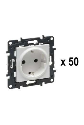 LEGRAND Niloe Step Bigbox 50 X Steckdose Steckkl . erh. Berührungsschutz Farbe Ultraweiß