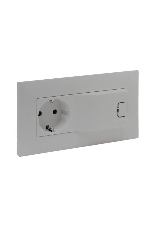 LEGRAND Niloe Step Schutzkontakt Steckdose + USB 1000mA Komplett Aluminium