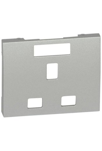 LEGRAND Steckdose britischer Standard erhöhter B erührungsschutz Galea soft aluminium