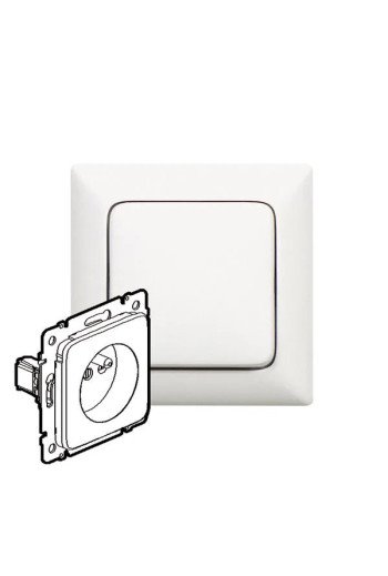 LEGRAND Steckdose erh. Berührungsschutz 2P+T fra nzösischer Standard Creo Farbe:Ultraweiß