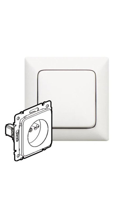 LEGRAND Steckdose erh. Berührungsschutz 2P+T fra nzösischer Standard Creo Farbe:Ultraweiß