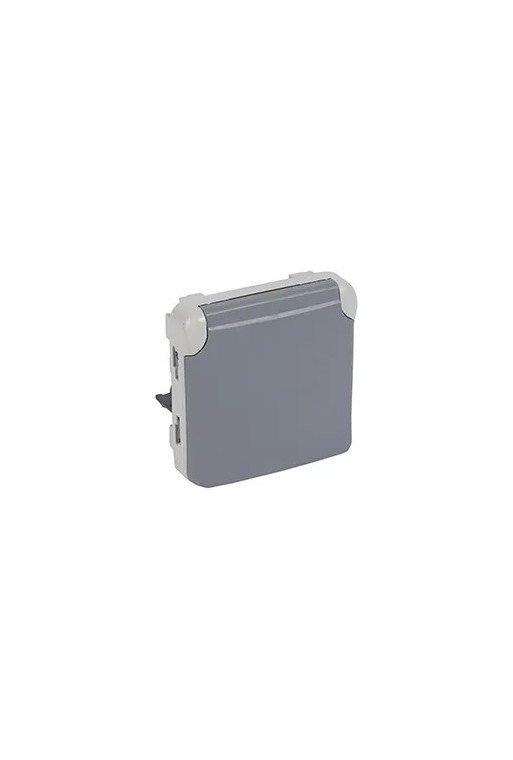 LEGRAND Steckdose (SL) 1-fach IP44 Feuchtraum Mo dular Plexo 55 grau