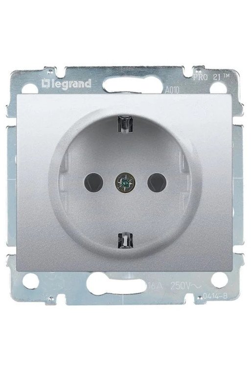 LEGRAND Steckdose (SL) erhöhter Berührungsschutz Galea soft aluminium