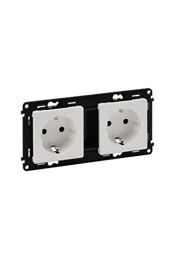 LEGRAND Valena Life Schutzkontaktsteckdose 2-fac h EBS Farbe: Ultraweiß + Dose