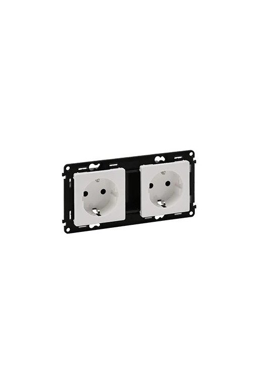 LEGRAND Valena Life Schutzkontaktsteckdose 2-fac h EBS Farbe: Ultraweiß + Dose