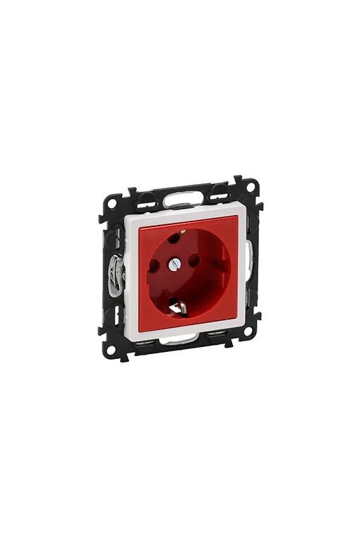 LEGRAND Valena Life Schutzkontaktsteckdose Codie rt Farbe: Rot