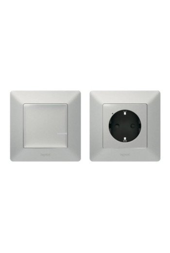 LEGRAND Valena Life with Netatmo STAND-ALONE-SET Steckdose + Sender Farbe: Aluminium