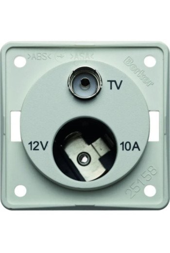 BERKER INTEGRO Steckdose 12V+Radio polarweiß matt