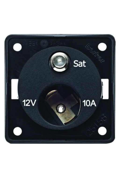 BERKER INTEGRO Steckdose 12V+SAT schwarz matt