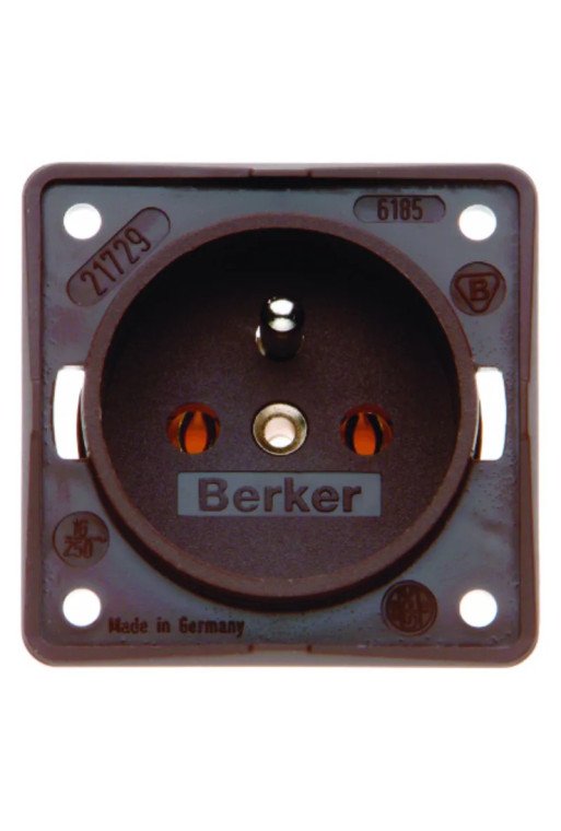 BERKER INTEGRO Steckdose braun mit Erdungsstift